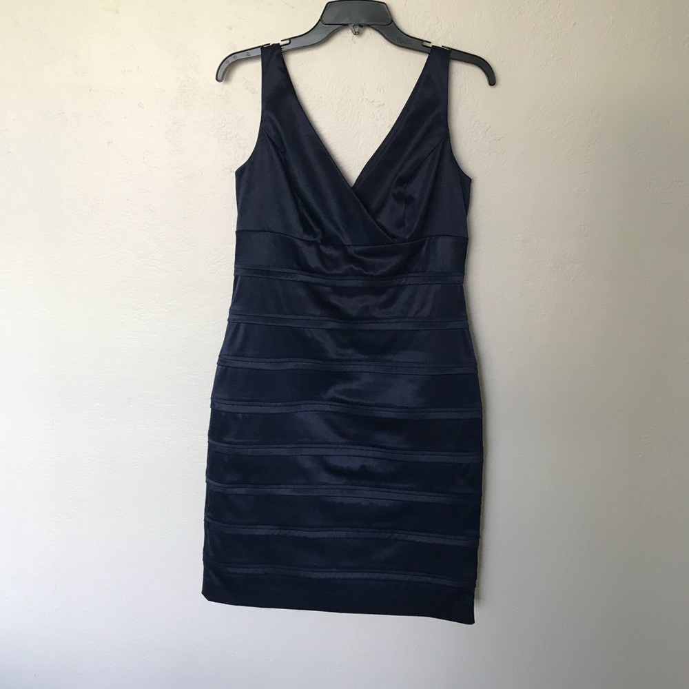 Dark blue evening dress